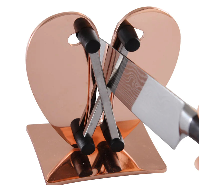Afilador de Acero Inoxidable con Diseño de Corazón