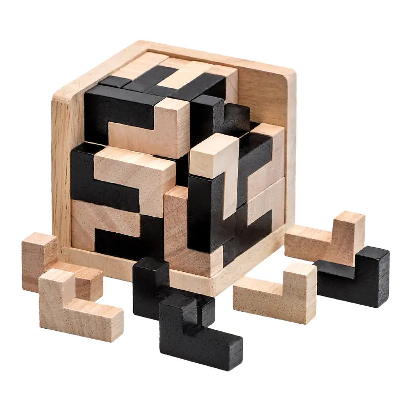 Juguete de Rompecabezas de Cubo de Madera 3D
