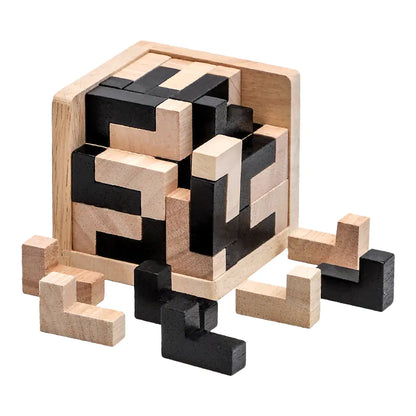 Juguete de Rompecabezas de Cubo de Madera 3D