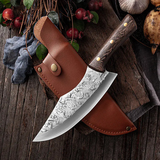 Cuchillo de Carnicero para Cortar Carne y Desollar (Acero Inoxidable)